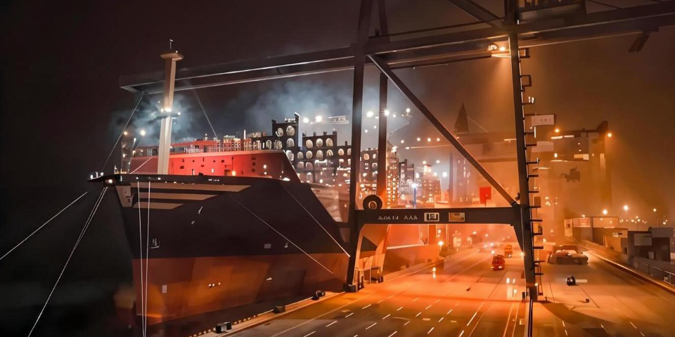 大连集装箱口岸首次空箱“船舶直发铁路”作业